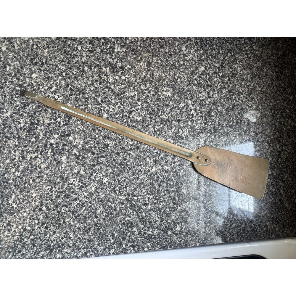Vintage Solid Copper Utensil Spatula With Hook Made‎ In Korea